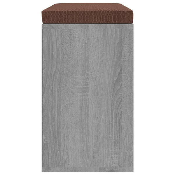 vidaXL Shoe Storage Bench Grey Sonoma 103x30x48 cm Engineered Wood