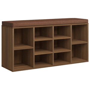 vidaXL Shoe Cabinet Brown Oak-Look 103x30x48 cm Engineered Wood