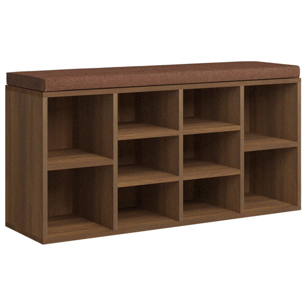 vidaXL Shoe Cabinet Brown Oak-Look 103x30x48 cm Engineered Wood