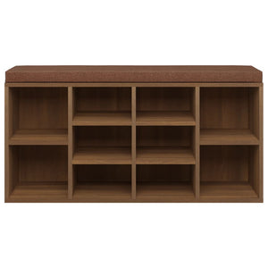 vidaXL Shoe Cabinet Brown Oak-Look 103x30x48 cm Engineered Wood