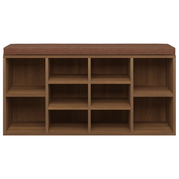 vidaXL Shoe Cabinet Brown Oak-Look 103x30x48 cm Engineered Wood