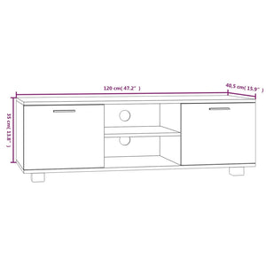 vidaXL TV Cabinet White 120x40.5x35 cm Engineered Wood