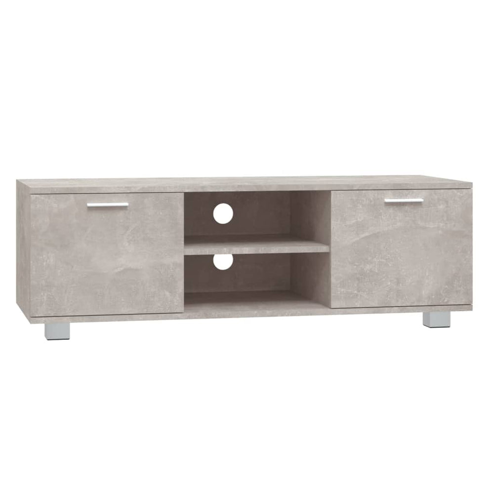 vidaXL TV Cabinet Concrete Gray 120x40.5x35 cm Engineered Wood