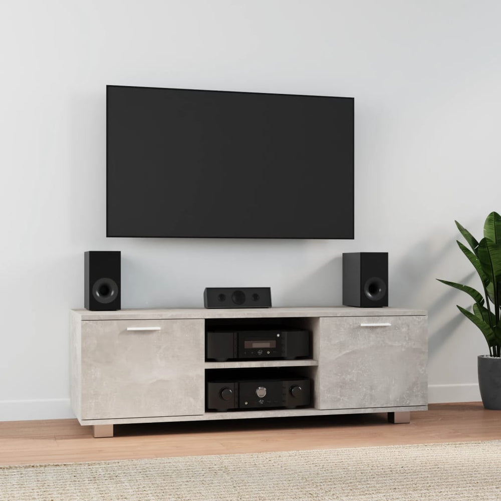 vidaXL TV Cabinet Concrete Gray 120x40.5x35 cm Engineered Wood