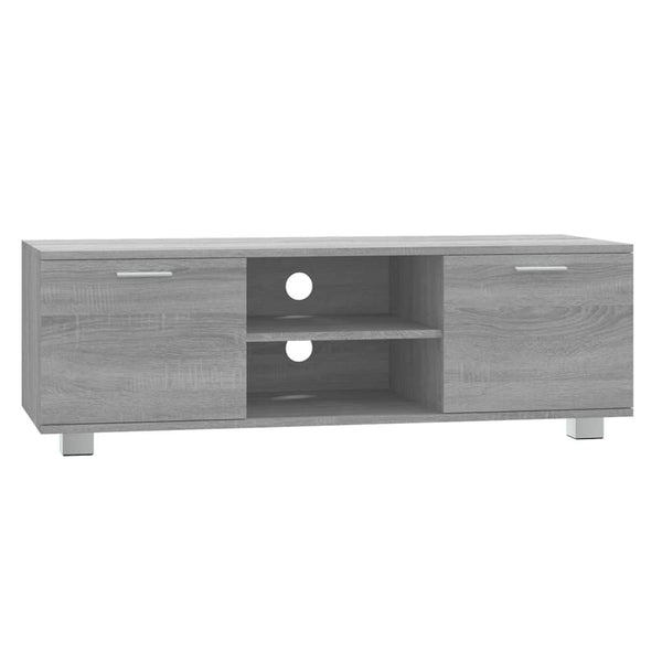 vidaXL TV Cabinet Sonoma Grey 120x40.5x35 cm Engineered Wood