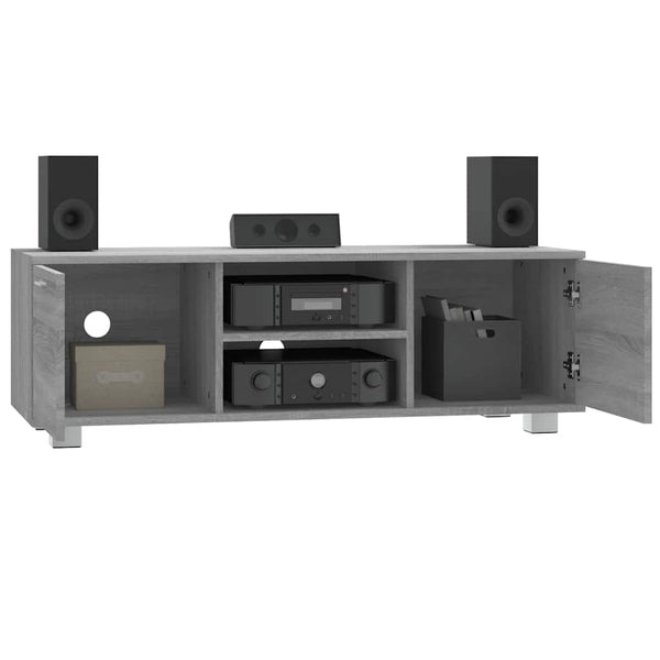 vidaXL TV Cabinet Sonoma Grey 120x40.5x35 cm Engineered Wood