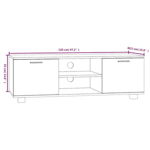 vidaXL TV Cabinet Sonoma Grey 120x40.5x35 cm Engineered Wood