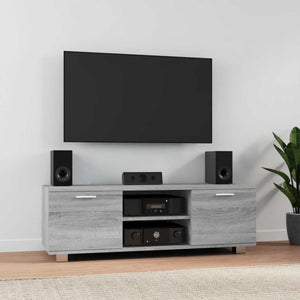 vidaXL TV Cabinet Sonoma Grey 120x40.5x35 cm Engineered Wood