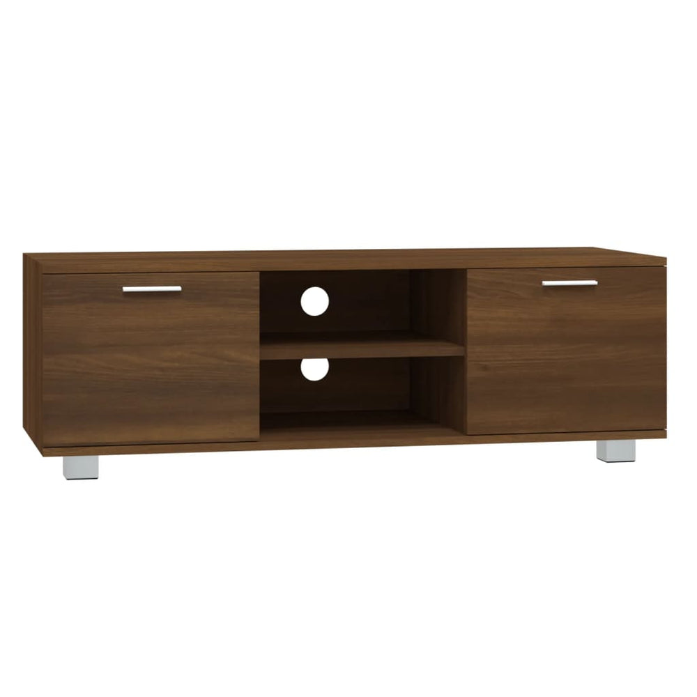 vidaXL TV Cabinet Brown Oak-Effect 120x40.5x35 cm Engineered Wood