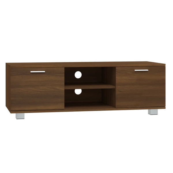 vidaXL TV Cabinet Brown Oak-Effect 120x40.5x35 cm Engineered Wood