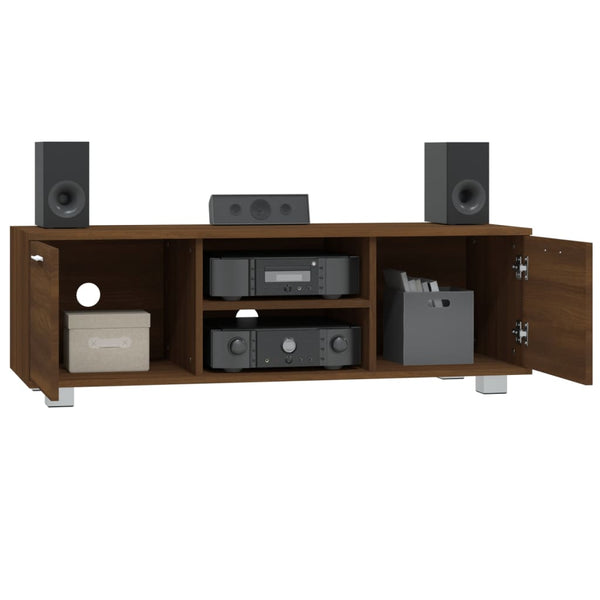 vidaXL TV Cabinet Brown Oak-Effect 120x40.5x35 cm Engineered Wood