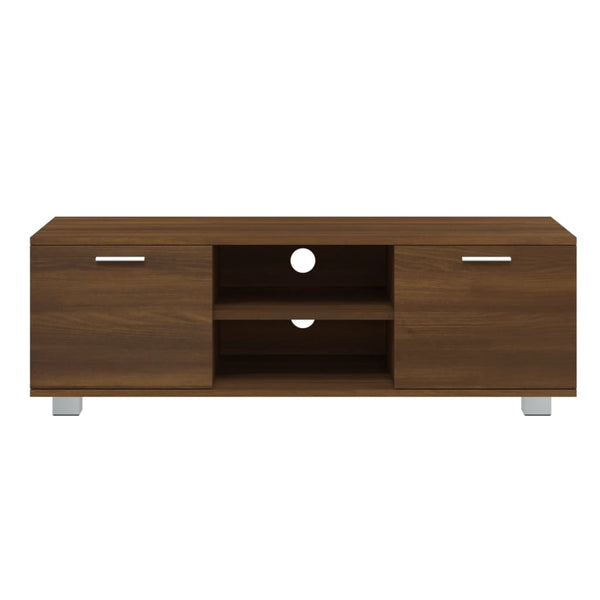 vidaXL TV Cabinet Brown Oak-Effect 120x40.5x35 cm Engineered Wood