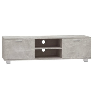 vidaXL TV Cabinet Concrete Gray 140x40.5x35 cm Engineered Wood