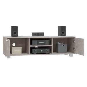 vidaXL TV Cabinet Concrete Gray 140x40.5x35 cm Engineered Wood
