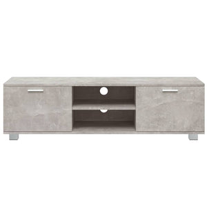 vidaXL TV Cabinet Concrete Gray 140x40.5x35 cm Engineered Wood