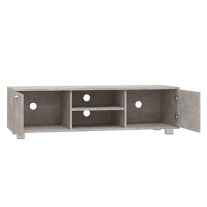 vidaXL TV Cabinet Concrete Gray 140x40.5x35 cm Engineered Wood
