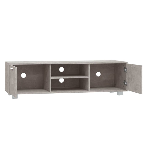 vidaXL TV Cabinet Concrete Gray 140x40.5x35 cm Engineered Wood