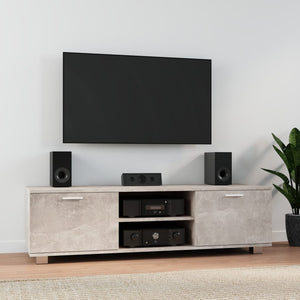 vidaXL TV Cabinet Concrete Gray 140x40.5x35 cm Engineered Wood