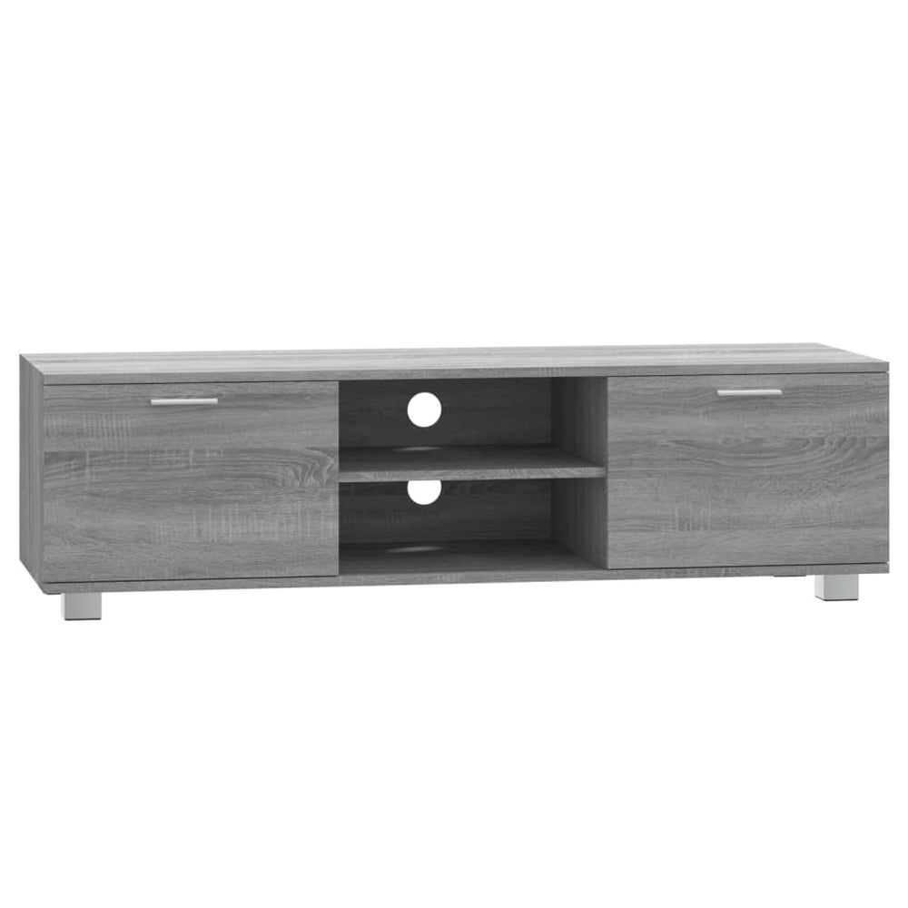 vidaXL TV Cabinet Sonoma Grey 140x40.5x35 cm Engineered Wood