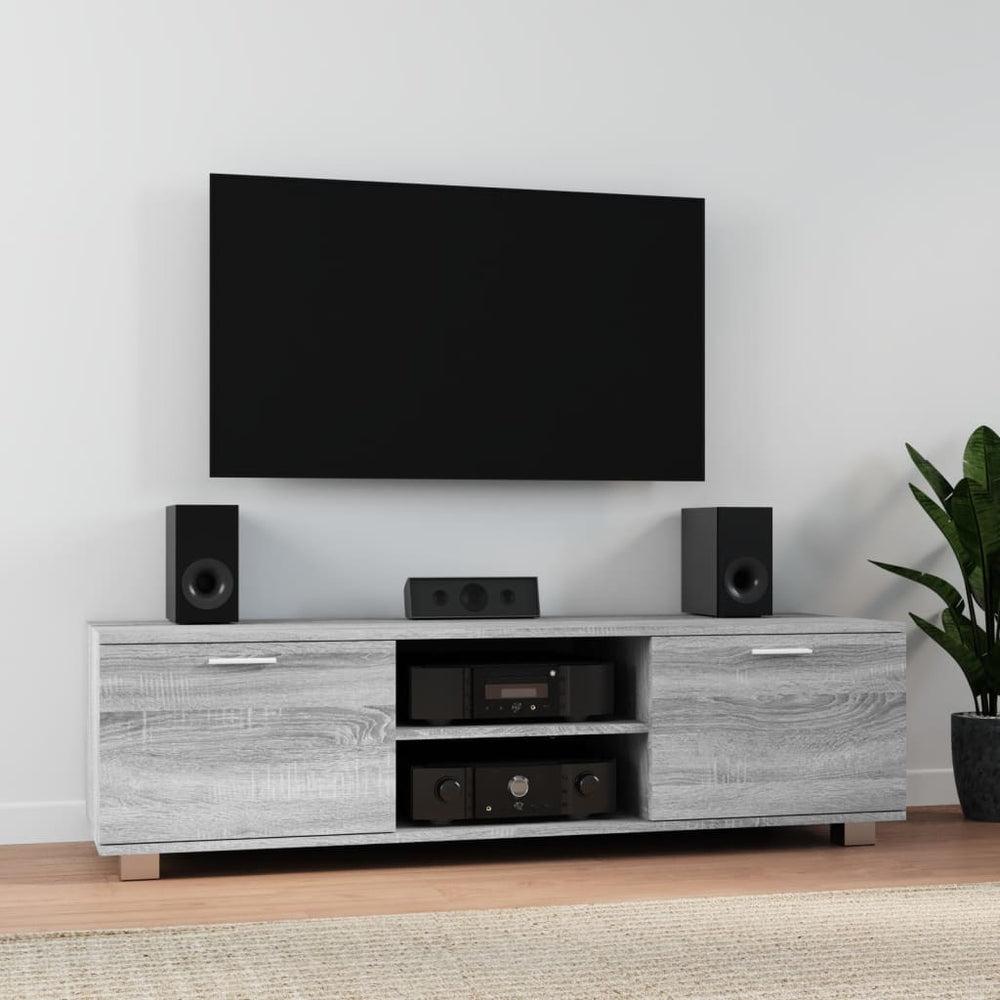 vidaXL TV Cabinet Sonoma Grey 140x40.5x35 cm Engineered Wood