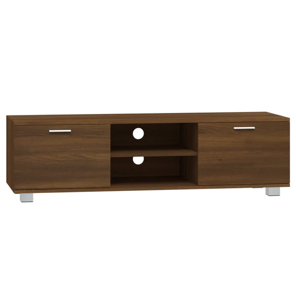 vidaXL TV Cabinet Brown Oak Look 140x40.5x35 cm Engineered Wood