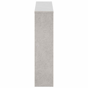 vidaXL Shoe Cabinet with Mirror 2 Compartments Concrete Grey 63x17x67 cm