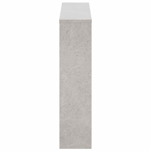 vidaXL Shoe Cabinet with Mirror 2 Compartments Concrete Grey 63x17x67 cm