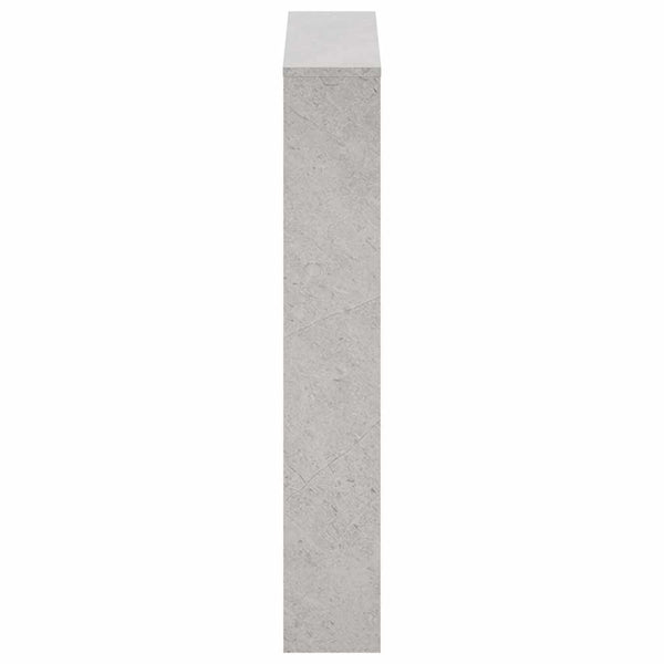 vidaXL Shoe Cabinet with Mirror 3 Compartments Concrete Grey 63x17x102.5 cm