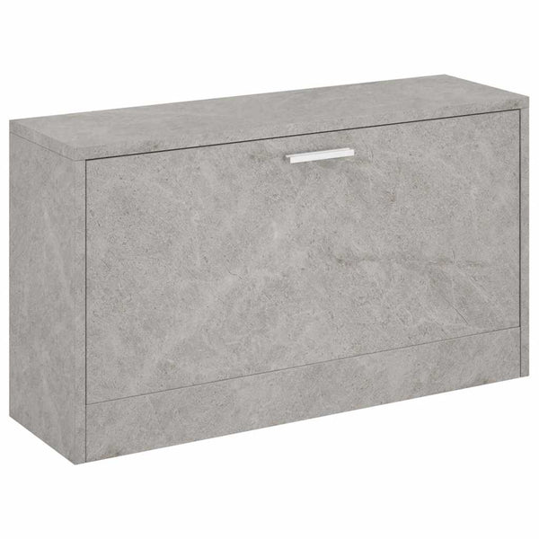 vidaXL Shoe Storage Bench Concrete Grey 80x24x45 cm Engineered Wood
