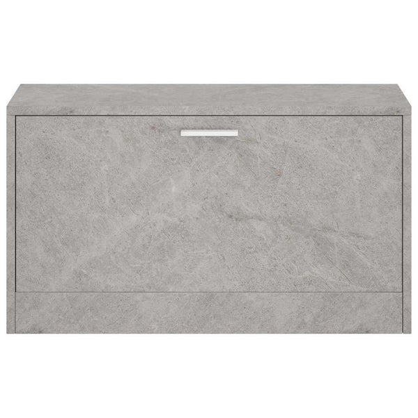 vidaXL Shoe Storage Bench Concrete Grey 80x24x45 cm Engineered Wood
