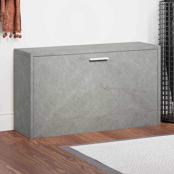 vidaXL Shoe Storage Bench Concrete Grey 80x24x45 cm Engineered Wood