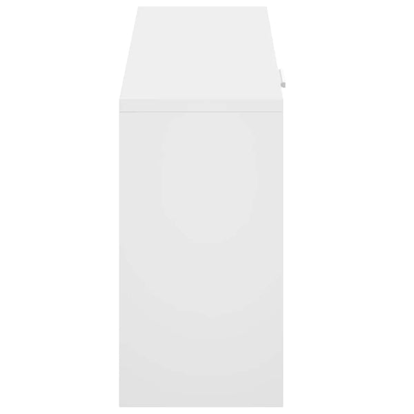 vidaXL Shoe Cabinet High Gloss White 80 x 24 x 45 cm Engineered Wood