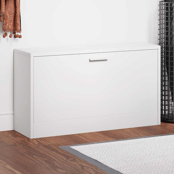 vidaXL Shoe Cabinet High Gloss White 80 x 24 x 45 cm Engineered Wood