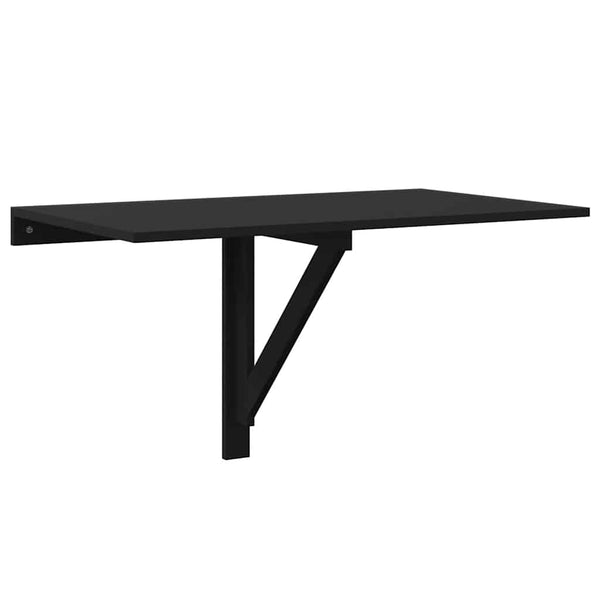 vidaXL Wall-Mounted Drop-Leaf Table Black 100x60x56 cm Engineered Wood