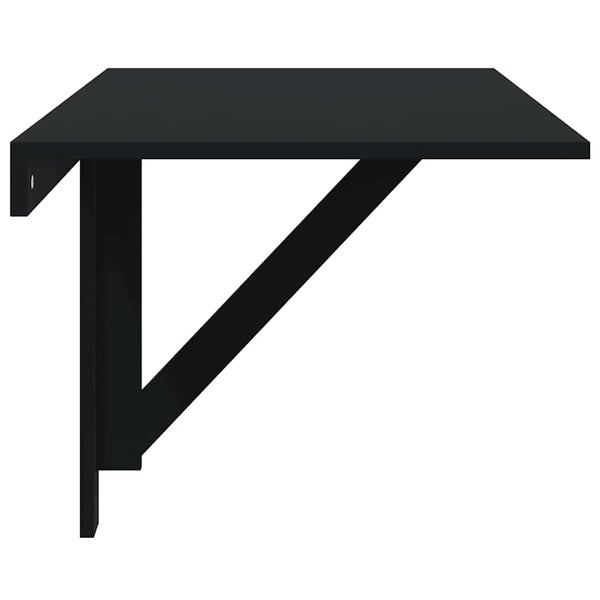 vidaXL Wall-Mounted Drop-Leaf Table Black 100x60x56 cm Engineered Wood