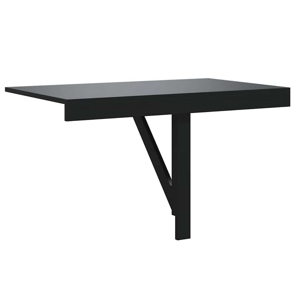 vidaXL Wall-Mounted Drop-Leaf Table Black 100x60x56 cm Engineered Wood