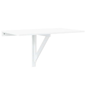 vidaXL Wall-Mounted Drop-Leaf Table High Gloss White 100x60x56 cm Engineered Wood