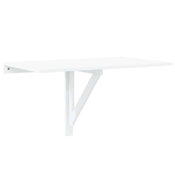 vidaXL Wall-Mounted Drop-Leaf Table High Gloss White 100x60x56 cm Engineered Wood