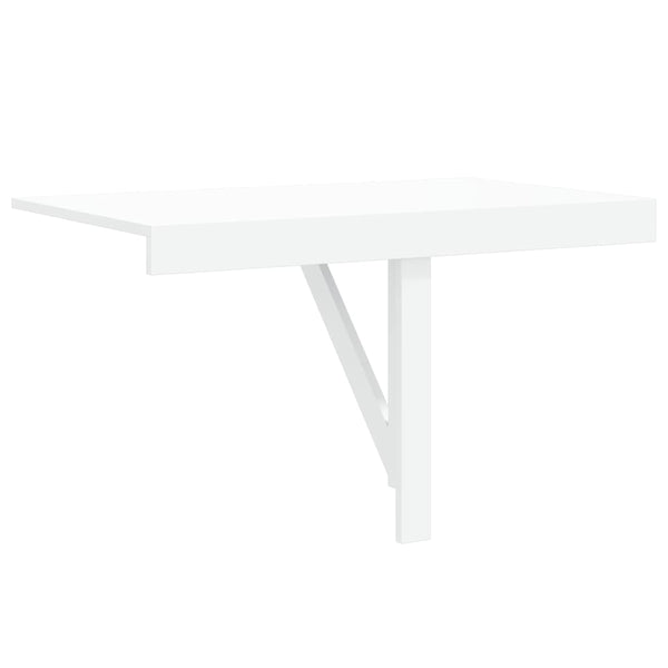 vidaXL Wall-Mounted Drop-Leaf Table High Gloss White 100x60x56 cm Engineered Wood