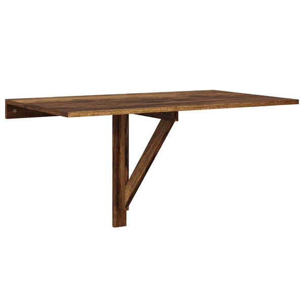 vidaXL Wall-Mounted Drop-Leaf Table Smoked Oak 100x60x56 cm Engineered Wood
