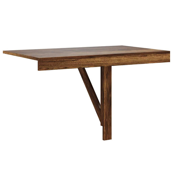 vidaXL Wall-Mounted Drop-Leaf Table Smoked Oak 100x60x56 cm Engineered Wood