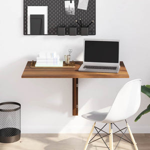vidaXL Wall-mounted Foldable Table Brown Oak Look 100x60x56 cm Engineered Wood