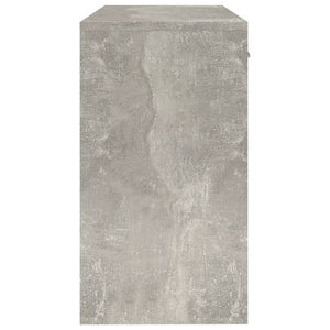 vidaXL Desk with Storage Concrete Grey 100x40x73 cm Engineered Wood