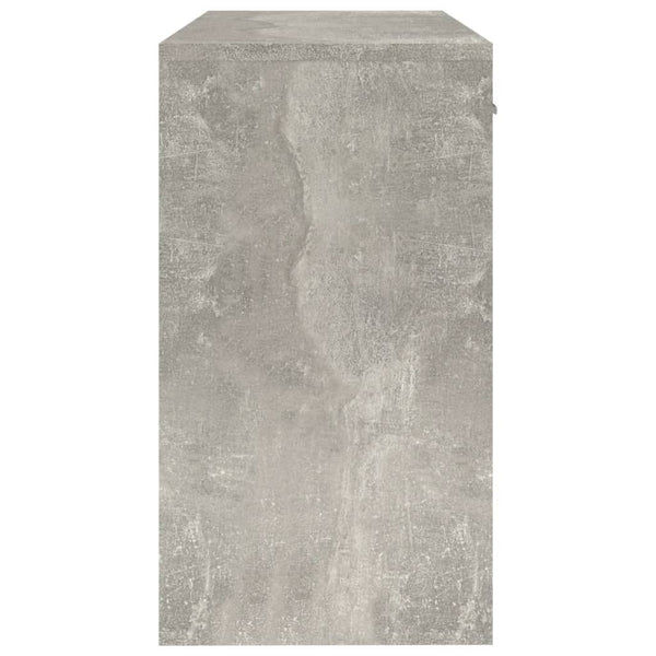 vidaXL Desk with Storage Concrete Grey 100x40x73 cm Engineered Wood