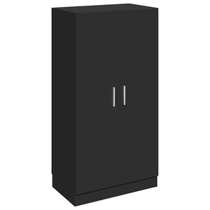 vidaXL Shoe Cabinet Black 55x35x108 cm Engineered Wood