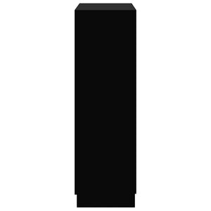 vidaXL Shoe Cabinet Black 55x35x108 cm Engineered Wood