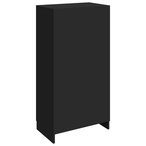 vidaXL Shoe Cabinet Black 55x35x108 cm Engineered Wood
