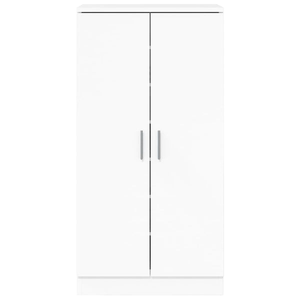 vidaXL Shoe Cabinet High Gloss White 55x35x108 cm Engineered Wood