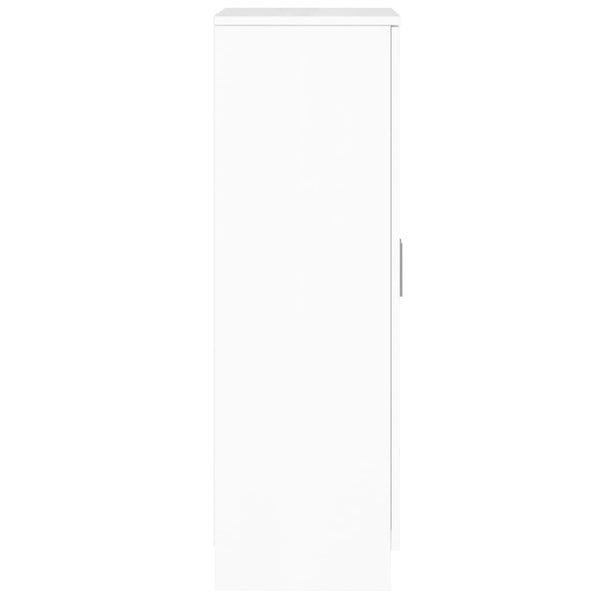 vidaXL Shoe Cabinet High Gloss White 55x35x108 cm Engineered Wood
