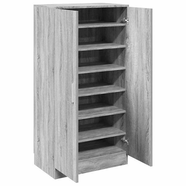 vidaXL Shoe Cabinet Sonoma Grey 55x35x108 cm Engineered Wood